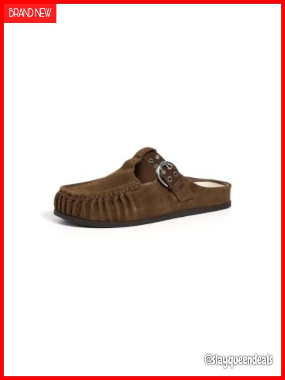 Dolce Vita Jeanne Suede Mules with Buckle Strap Round Toe Flats